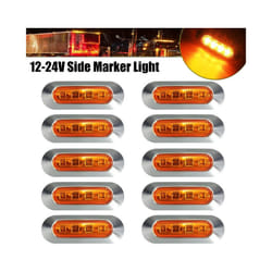 ) LED Side Marker Indicator Car Lights Front Rear Tail Clearance Lamp DC - Amber(10PCS