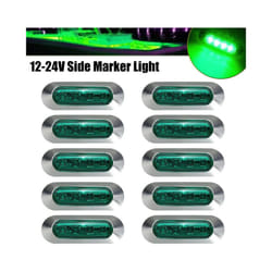 ) LED Side Marker Indicator Car Lights Front Rear Tail Clearance Lamp DC - Green(10PCS