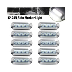 ) LED Side Marker Indicator Car Lights Front Rear Tail Clearance Lamp DC - White(10PCS
