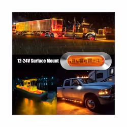 ) LED Side Marker Indicator Car Lights Front Rear Tail Clearance Lamp DC - White(10PCS
