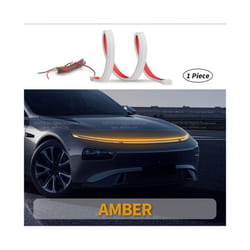 , Yellow) LED Car Hood Lights Strip Universal Auto Decorative Atmosphere Lamps - 60cm (23 inch