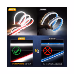 , Red) LED Car Hood Lights Strip Universal Auto Decorative Atmosphere Lamps - 60cm (23 inch