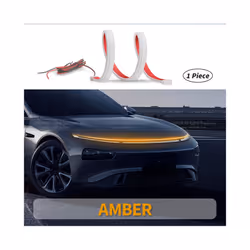 , Yellow) LED Car Hood Lights Strip Universal Auto Decorative Atmosphere Lamps - 100cm (39 inch