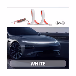 , WHITE) LED Car Hood Lights Strip Universal Auto Decorative Atmosphere Lamps - 220cm (86 inch