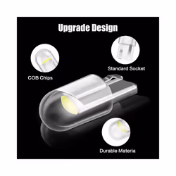 10Pcs T10 W5W LED Bulb WY5W 168 194 LED Car Interior Dome Lights Wedge - WHITE