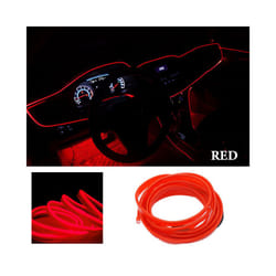 5M Car Interior Decorative Atmosphere Light Wiring Neon Strip Auto Interior - 5M, RED
