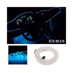 5M Car Interior Decorative Atmosphere Light Wiring Neon Strip Auto Interior - 5M, Ice Blue