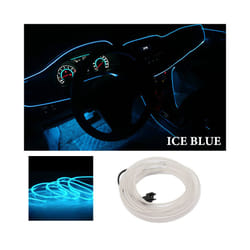 5M Car Interior Decorative Atmosphere Light Wiring Neon Strip Auto Interior - 5M, Ice Blue