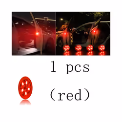 1/2/4Pcs Car Opening Door Safety Warning Light Universal LED Anti-collision - 1 pcs red