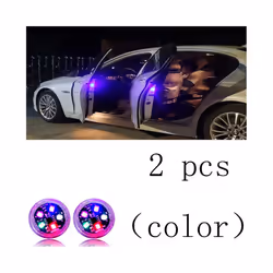 1/2/4Pcs Car Opening Door Safety Warning Light Universal LED Anti-collision - 2 pcs color