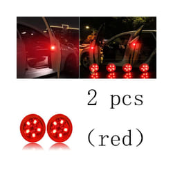 1/2/4Pcs Car Opening Door Safety Warning Light Universal LED Anti-collision - 2 pcs red