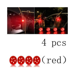 1/2/4Pcs Car Opening Door Safety Warning Light Universal LED Anti-collision - 4 pcs red