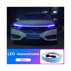 Car LED Hood Light Strip Daytime Running Lights Flexible Waterproof DRL - 150CM, Blue