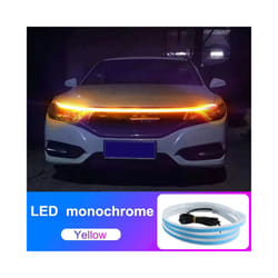 Car LED Hood Light Strip Daytime Running Lights Flexible Waterproof DRL - 150CM, Yellow