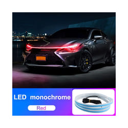 Car LED Hood Light Strip Daytime Running Lights Flexible Waterproof DRL - 180CM, Red