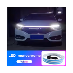 Car LED Hood Light Strip Daytime Running Lights Flexible Waterproof DRL - 180CM, White