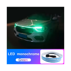 Car LED Hood Light Strip Daytime Running Lights Flexible Waterproof DRL - 180CM, Green