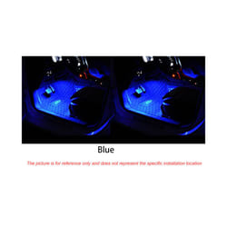 2Pc LED Footwell Light Courtesy Door Light Trunk Glove Box Lamp For Skoda - blue