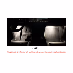 2Pc LED Footwell Light Courtesy Door Light Trunk Glove Box Lamp For Skoda - white