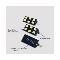 2Pc LED Footwell Light Courtesy Door Light Trunk Glove Box Lamp For Skoda - white