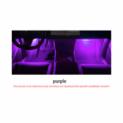 2Pc LED Footwell Light Courtesy Door Light Trunk Glove Box Lamp For Skoda - purple