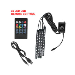 Automotive Interior Decorative Lights LED Car Foot Light 24/36/48/72 LED - 36LED USB Remote