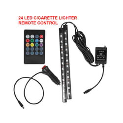 Automotive Interior Decorative Lights LED Car Foot Light 24/36/48/72 LED - 24LED Cigar Remote