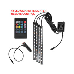 Automotive Interior Decorative Lights LED Car Foot Light 24/36/48/72 LED - 48LED Cigar Remote