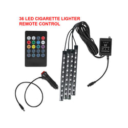 Automotive Interior Decorative Lights LED Car Foot Light 24/36/48/72 LED - 36LED Cigar Remote