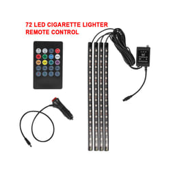 Automotive Interior Decorative Lights LED Car Foot Light 24/36/48/72 LED - 72LED Cigar Remote