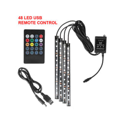Automotive Interior Decorative Lights LED Car Foot Light 24/36/48/72 LED - 48LED USB Remote