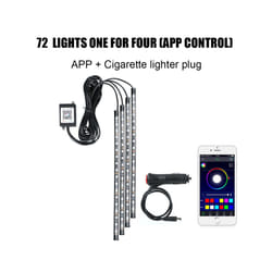 Automotive Interior Decorative Lights LED Car Foot Light 24/36/48/72 LED - 72LED Cigar APP