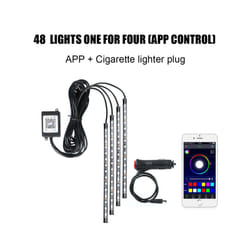 Automotive Interior Decorative Lights LED Car Foot Light 24/36/48/72 LED - 48LED Cigar APP