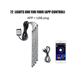 Automotive Interior Decorative Lights LED Car Foot Light 24/36/48/72 LED - 72LED USB APP