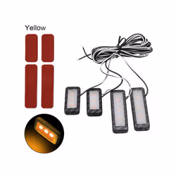 4Pcs Armrest Interior Door Handle Lighting Car Styling LED Car Inner Bowl - Yellow