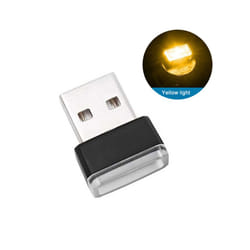 Mini USB Light LED Modeling Car Ambient Light Neon Interior Light Car - Yellow