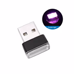 Mini USB Light LED Modeling Car Ambient Light Neon Interior Light Car - PURPLE