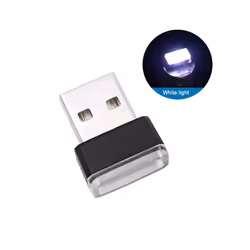 Mini USB Light LED Modeling Car Ambient Light Neon Interior Light Car - WHITE