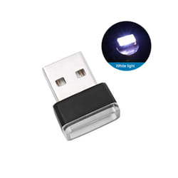 Mini USB Light LED Modeling Car Ambient Light Neon Interior Light Car - WHITE