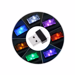 Mini USB Light LED Modeling Car Ambient Light Neon Interior Light Car - WHITE