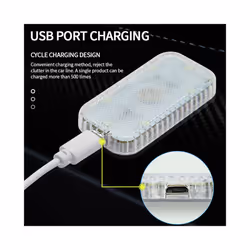 LED Interior Light Lamp Magnetic Wireless Touch Light Auto Roof Ceiling - 2 pcs, White color
