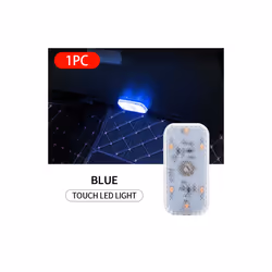 LED Interior Light Lamp Magnetic Wireless Touch Light Auto Roof Ceiling - 1 pcs, Blue color
