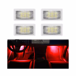 For Tesla Model 3 Y S X Ultra-bright Interior LED Lighting Bulbs Kit Accessories - 4PCS, red