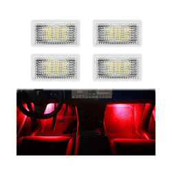 For Tesla Model 3 Y S X Ultra-bright Interior LED Lighting Bulbs Kit Accessories - 4PCS, red