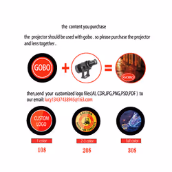 Custom Led HD Gobo Logo Projector Indoor Outdoor Ip67 Waterproof Rotating - 2-3 color lens