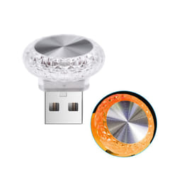 Car Lights Mini USB LED Night Atmosphere Lights Auto Ambient Lighting - 1PC yellow