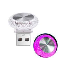 Car Lights Mini USB LED Night Atmosphere Lights Auto Ambient Lighting - 1PC pink