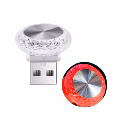 Car Lights Mini USB LED Night Atmosphere Lights Auto Ambient Lighting - 1PC red