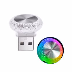 Car Lights Mini USB LED Night Atmosphere Lights Auto Ambient Lighting - 1PC color