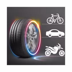 New Mountain Wire Motorcycle Bike Lights Wheels Decorative Ambient Lights - 2pc-Green